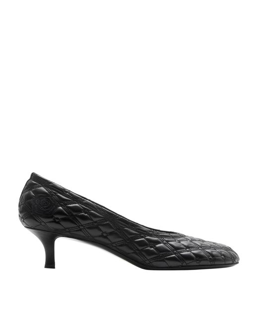 Burberry Black Quilted Leather Baby Pumps 45