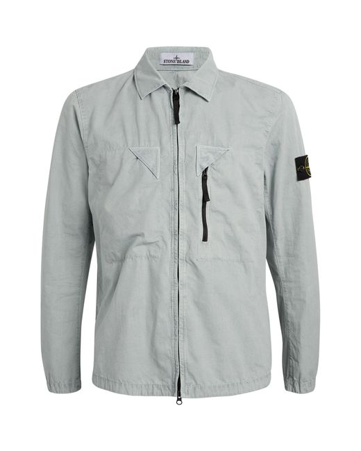 Stone Island Gray 106wn Old Treatment Overshirt for men
