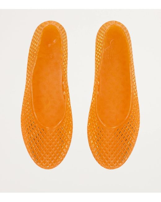Ancient Greek Sandals Orange Jelly Iro Ballet Flats