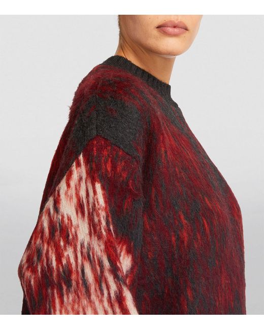 The Attico Red Merino-blend Sweater