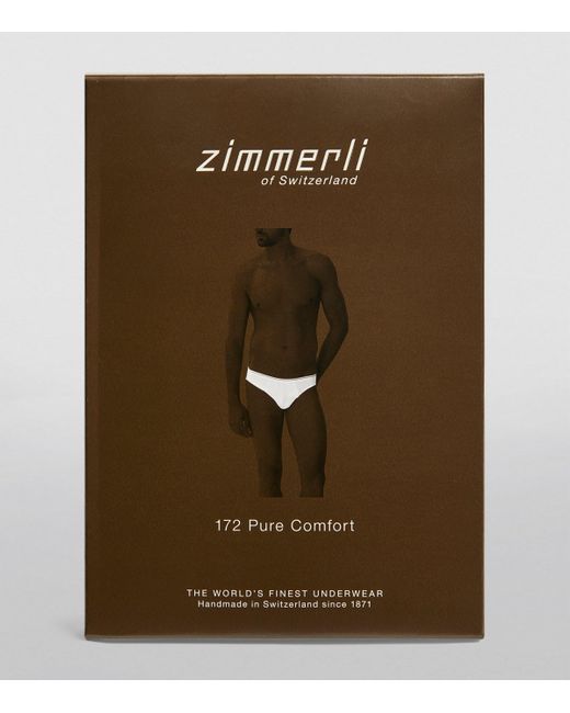 Zimmerli of Switzerland Blue Pure Comfort Briefs for men
