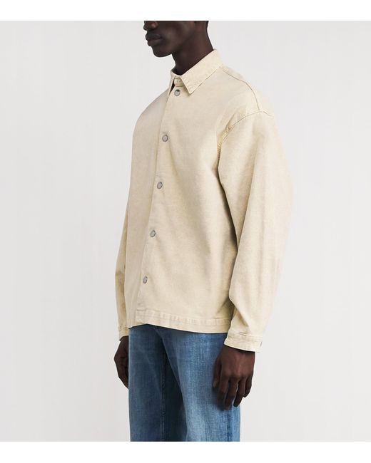 7 For All Mankind Natural Cotton-Blend Corduroy Shirt for men