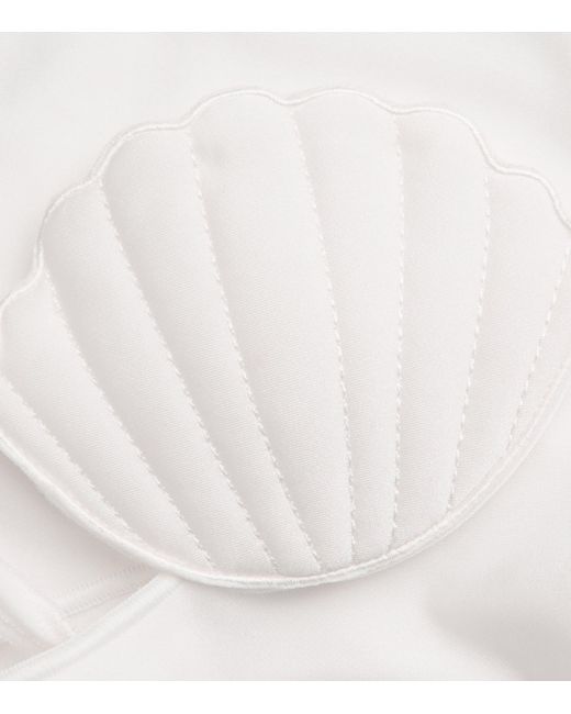 Oseree White Shell Swimsuit