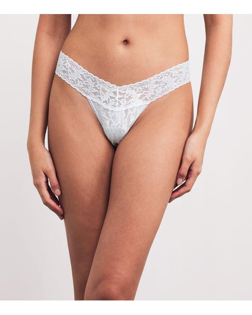 Hanky Panky White Lace Low-Rise Thong