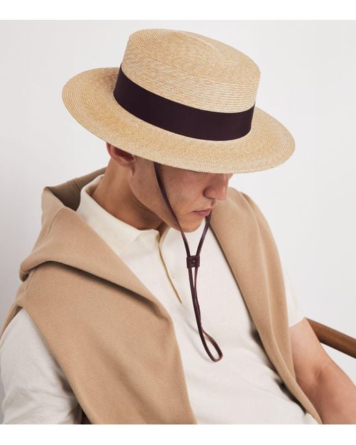 Borsalino White Straw Magiostrina Hat for men