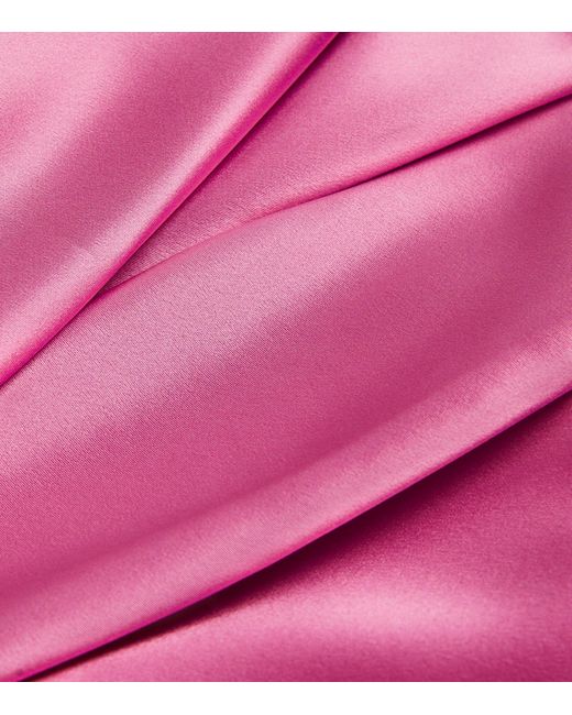 Max Mara Pink Silk Satin Maxi Dress