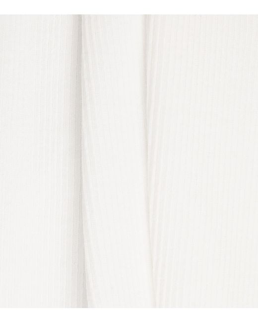 Joseph White Stretch-Cotton Ribbed Saba Top