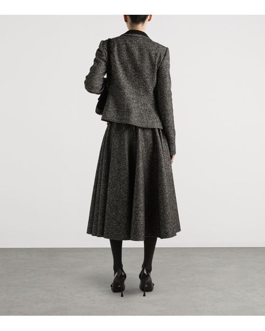Dolce & Gabbana Black Wool-Blend Single-Breasted Blazer