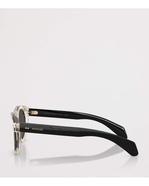 Moncler Gray Splash Round Sunglasses