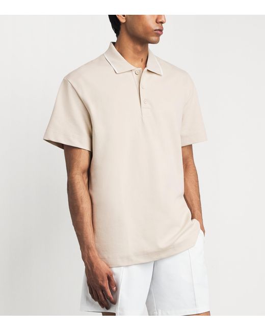 On Shoes White Cott Pique Polo Shirt for men