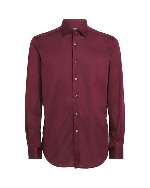 Pal Zileri Red Cotton Effortless Shirt for men