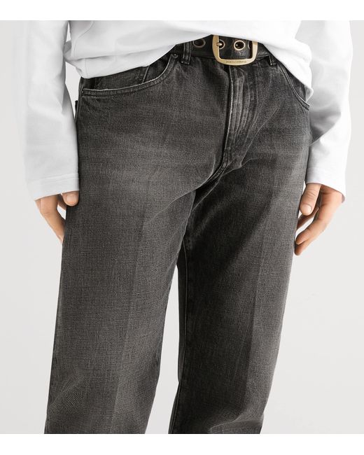 Dolce & Gabbana Gray Straight Jeans for men