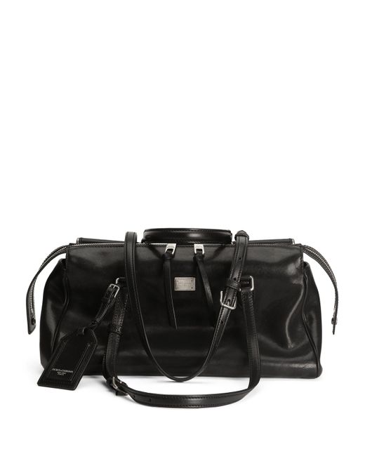 Dolce & Gabbana Black Calfskin Vittoria Shoulder Bag