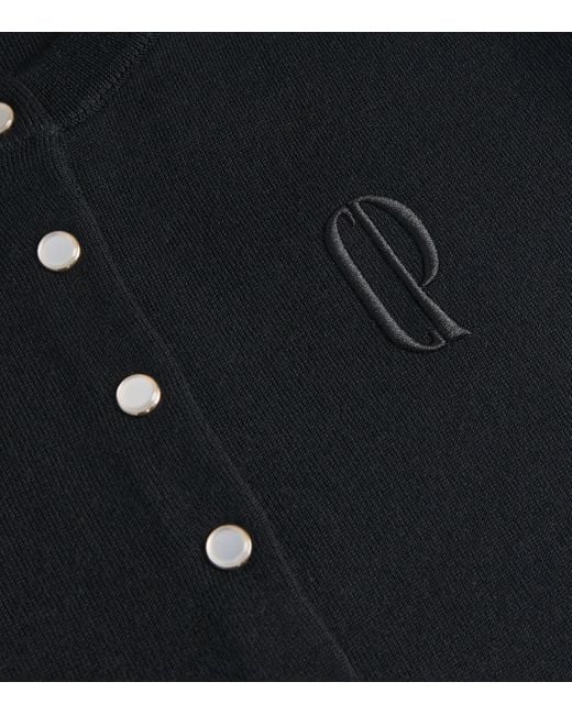 Claudie Pierlot Blue Wool-Blend Embroidered Cardigan