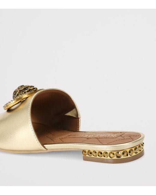 Kurt Geiger Natural Leather Chelsea Flat Sandals