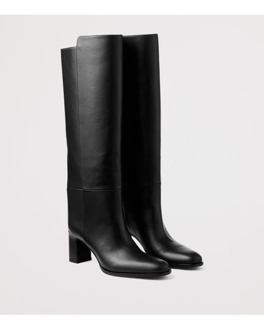 Jimmy Choo Black Caly 65 Leather Knee-High Boots