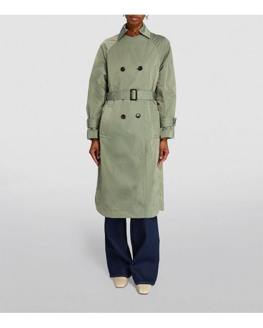 MAX&Co. Green Double-breasted Trench Coat