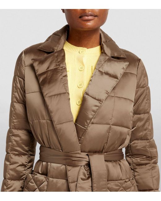 MAX&Co. Brown Quilted Puffaway Coat