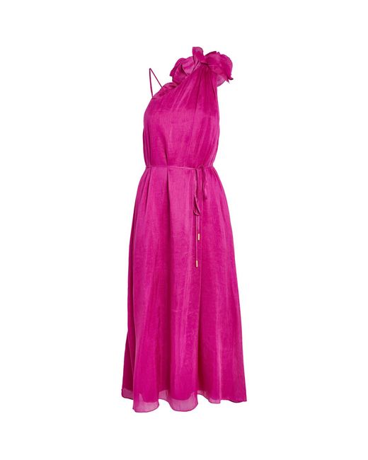 Aje. Pink Quintessa Midi Dress