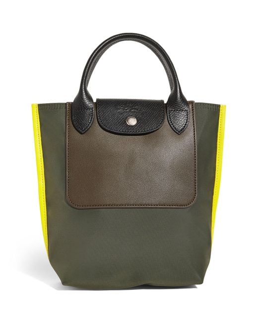 Longchamp Green Extra Small Leather Cabas Tote Bag