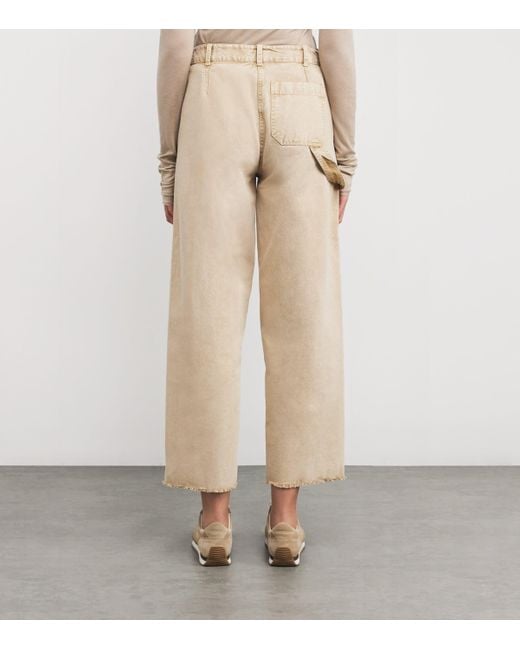 MAX&Co. Natural Straight Carpenter Trousers