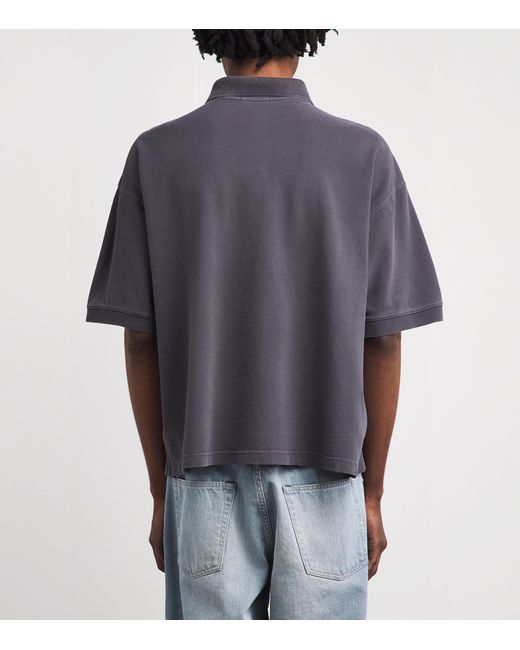 Agolde Blue Cotton Polo Shirt for men