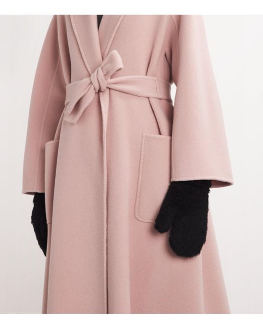 Max Mara Black Alpaca-Wool-Silk Gloves