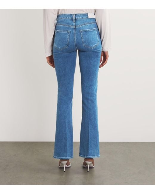 PAIGE Blue High-Rise Laurel Canyon Jeans