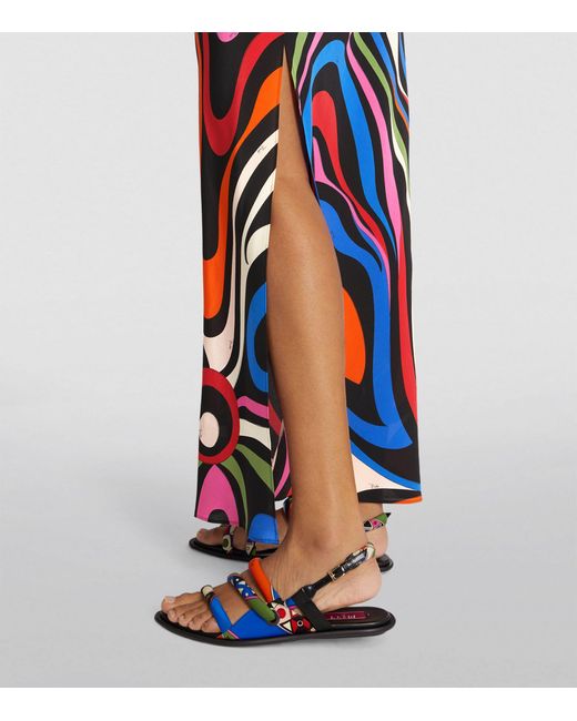 Emilio Pucci Multicolor Pucci Silk Slip Dress
