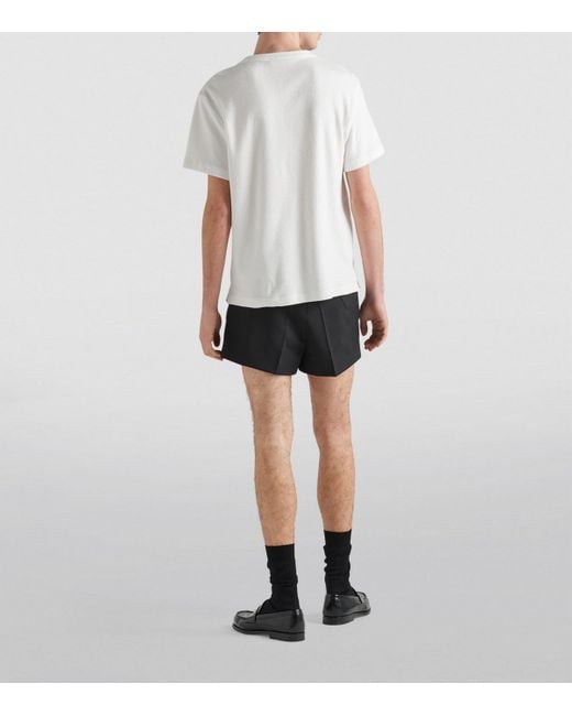 Prada White Terry T-Shirt for men