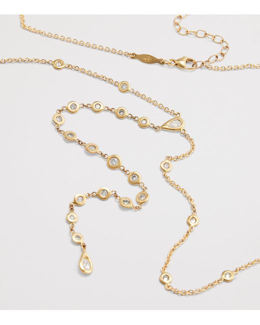 Jacquie Aiche White And Diamond Teardrop Y Necklace