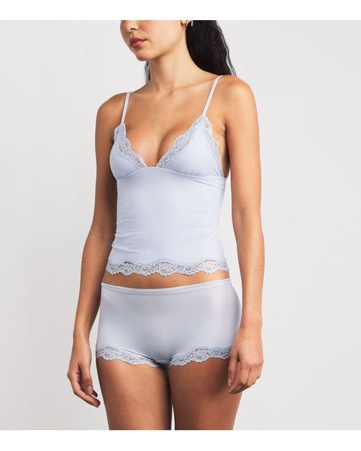 Skims White Fits Everybody Lace-Trim Cami And Shorts Set