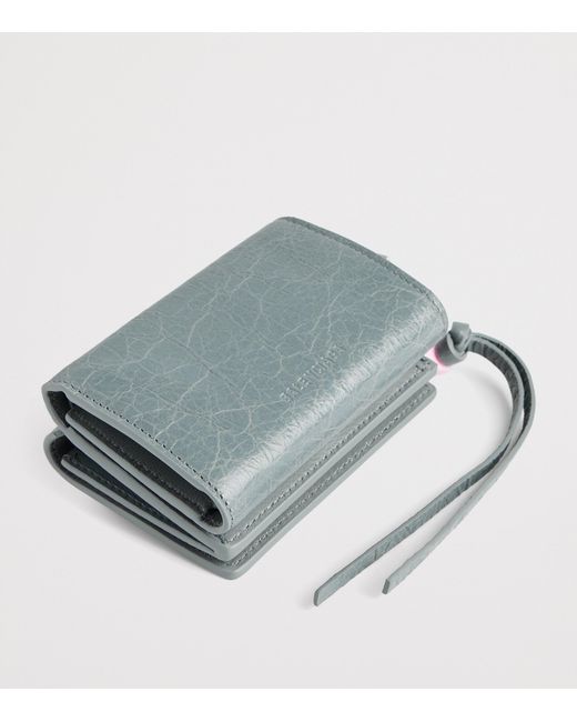 Balenciaga Blue Lambskin Le City Mini Wallet
