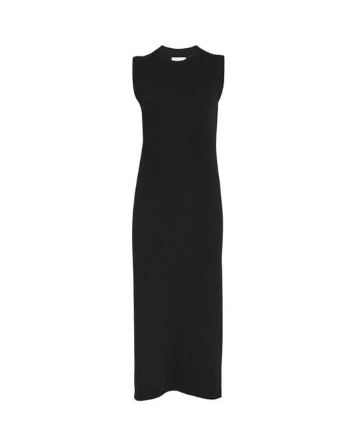 Harrods Black Cashmere Sleeveless Midi Dress