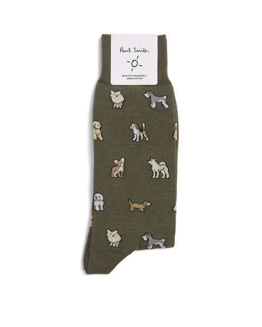 Paul Smith Green Dog Socks for men