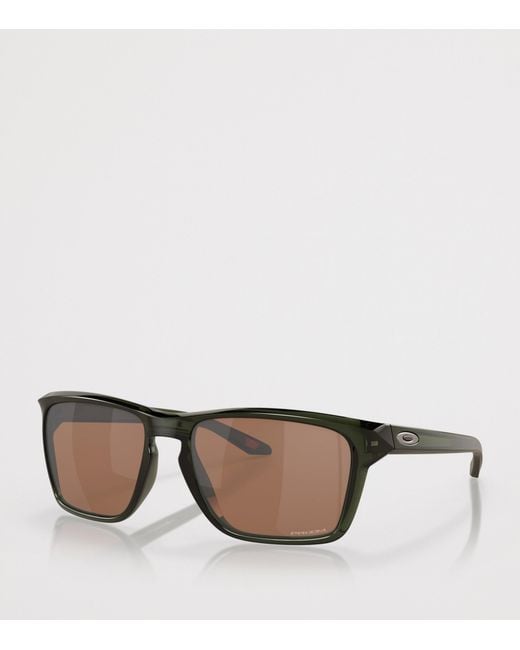 Oakley Brown Sylas Rectangle Sunglasses for men