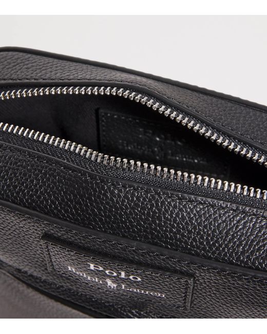 Polo Ralph Lauren Black Pebbled Leather Cross-Body Bag for men