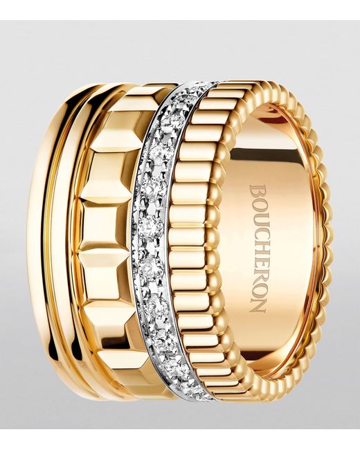 Boucheron Metallic Large And Diamond Quatre Radiant Ring