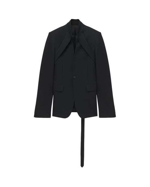 McQueen Black Wool Deconstructed Blazer for men