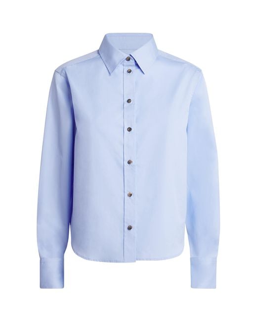 ME+EM Blue Cotton Perfectly Proportioned Shirt