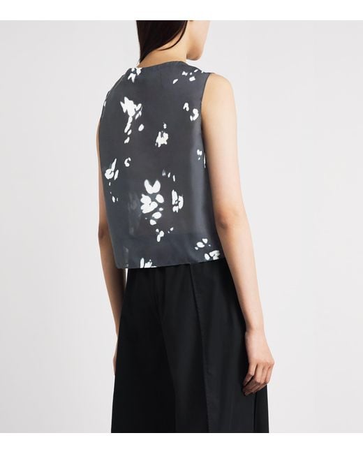 Theory Gray Shell Printed Top