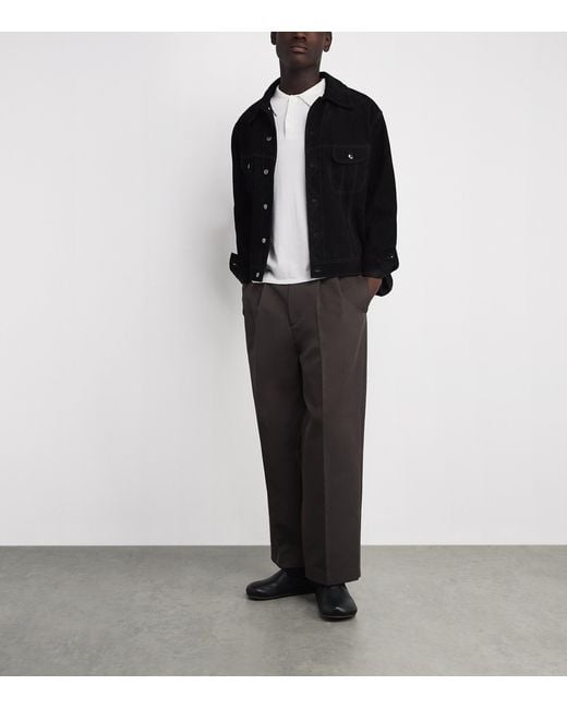 Sandro White Knitted Polo Shirt for men