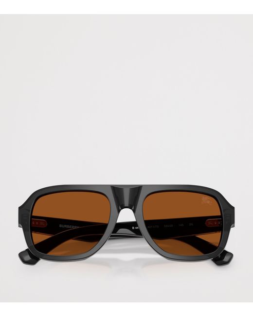 Burberry Brown Pilot Sunglasses for men