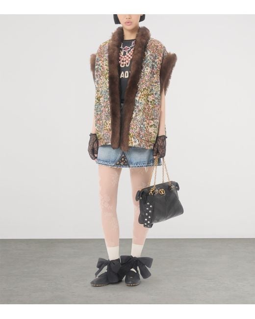 Valentino Black Cotton Printed T-Shirt