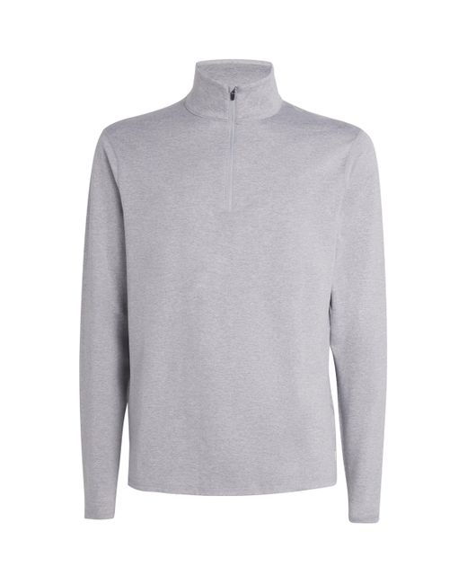 vuori Gray Half-Zip Ponto Sweatshirt for men