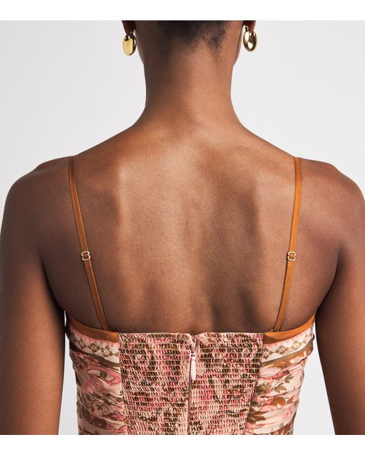Zimmermann Pink Silk Paisley Aster Midi Dress