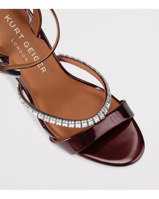 Kurt Geiger Pink Patent Leather Embellished Sandals 95