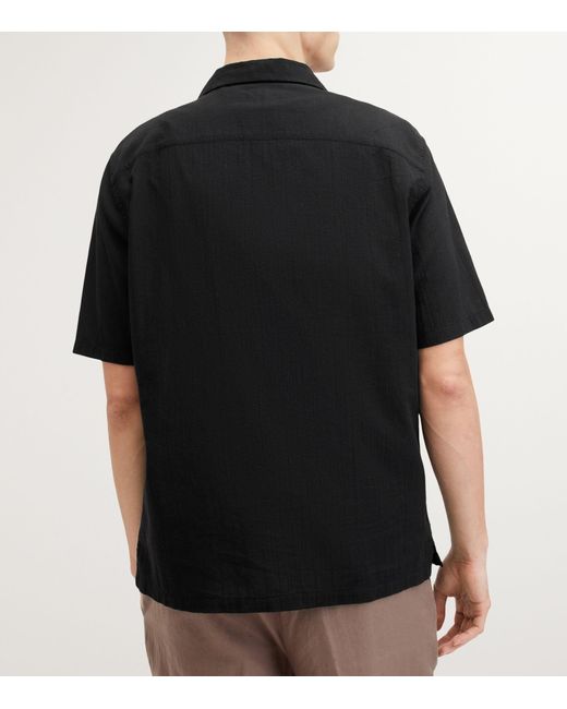 AllSaints Black Cotton Valley Shirt for men