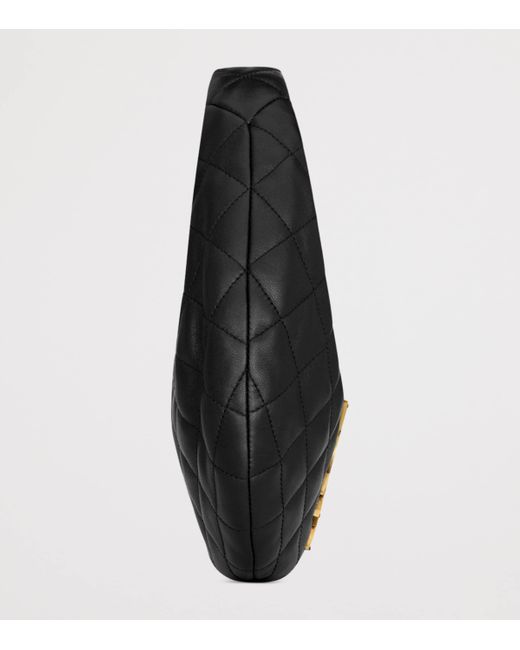 Saint Laurent Black Icarino Quilted Top-Handle Bag