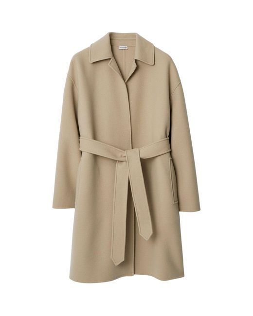Burberry Natural Cashmere Belted Coat